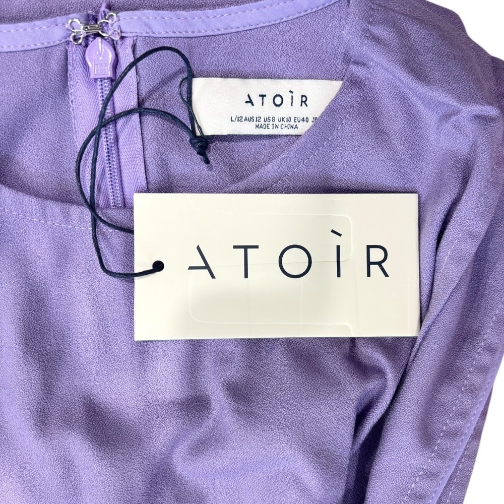 NWT Atoir Jana Bow Maxi Dress in Purple - Size US 8‎ - Picture 2 of 10